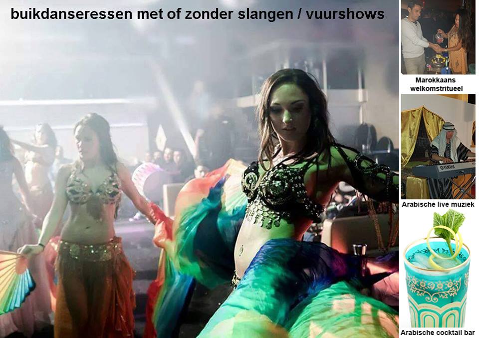 Mooie danseressen als ontvangstdames