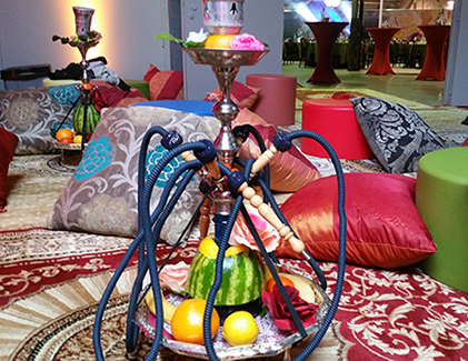 Shisha lounge voor themafeest